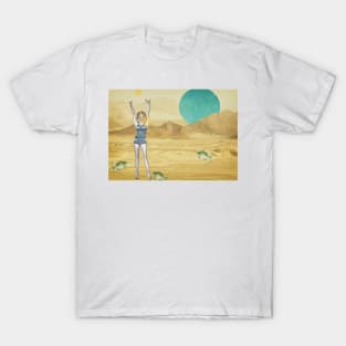 Retro Girl at Desert T-Shirt